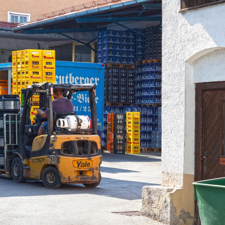 forklift loading truck